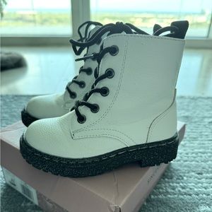 Combat boots. White.  Size 8M.